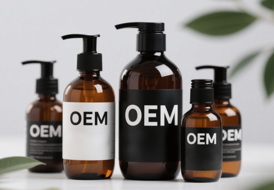 Bottles of Hair Care Products with the OEM label