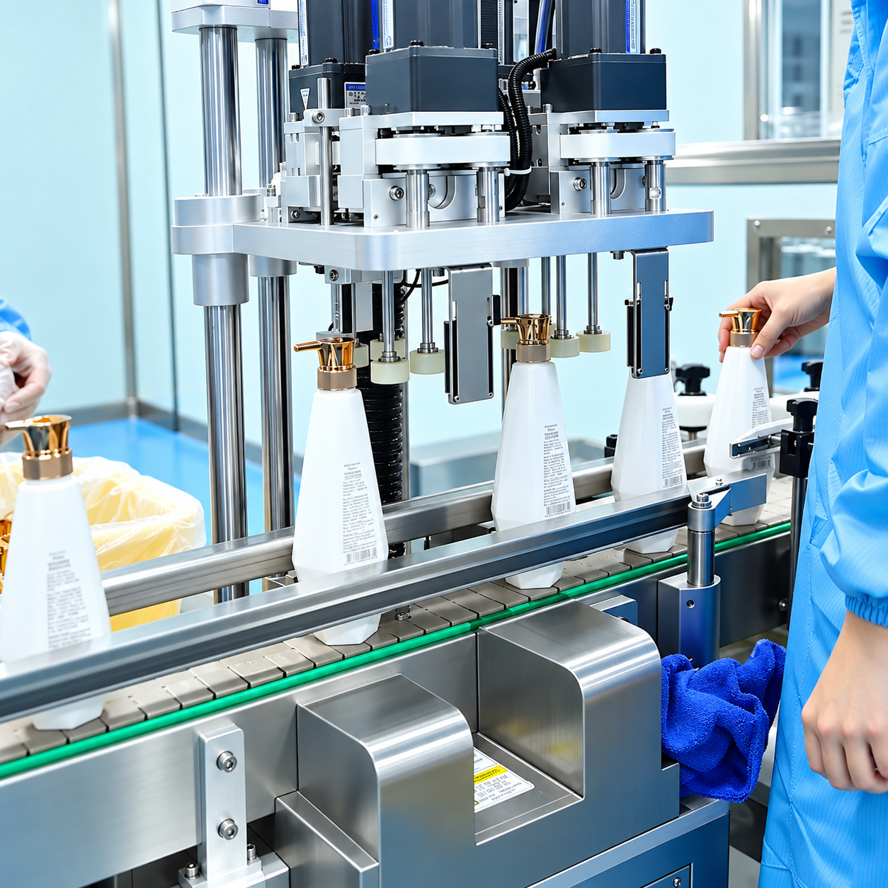 Hair care filling and packaging process