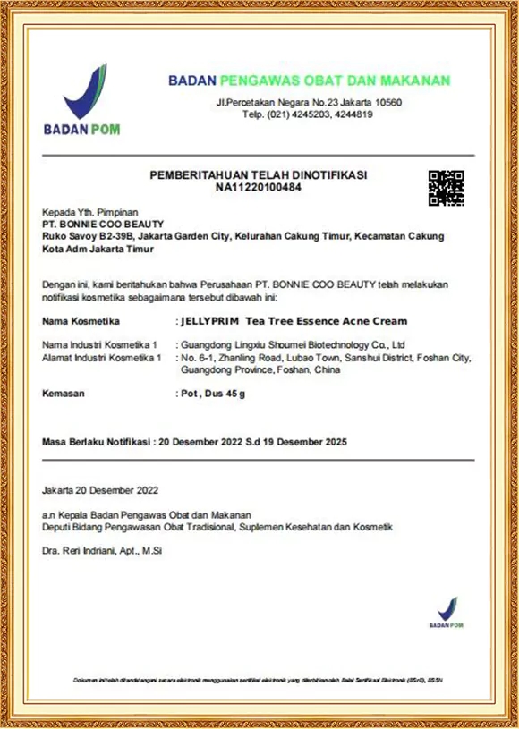 BADAN POM Certification