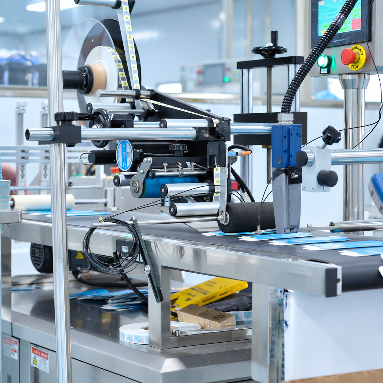 Automatic labeling and coding equipment for hair care products