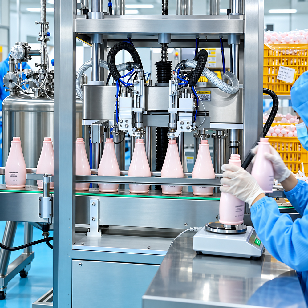 Automatic shampoo filling line